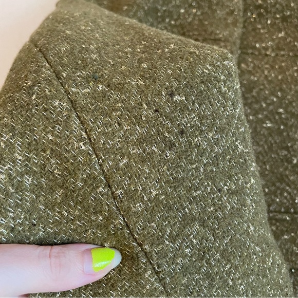 A New Day Green Metallic Wool Blend Lady Jacket ✨ - Picture 8 of 16